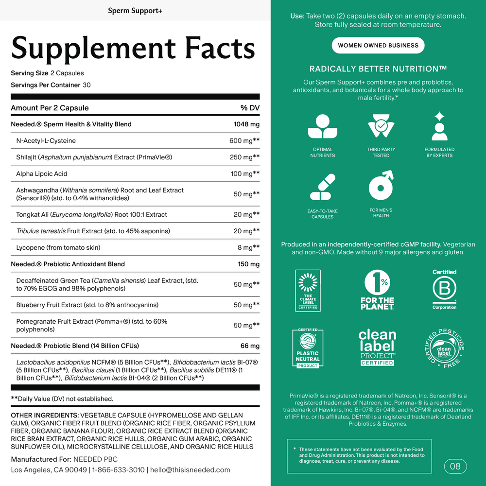 Product image for Sperm Support+.