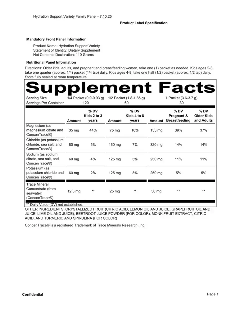 Product image for Hydration Support - Variety Pack.