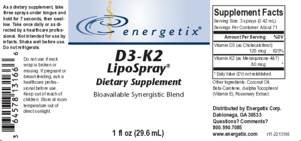 Product image for D3 K2 Lipo Spray.