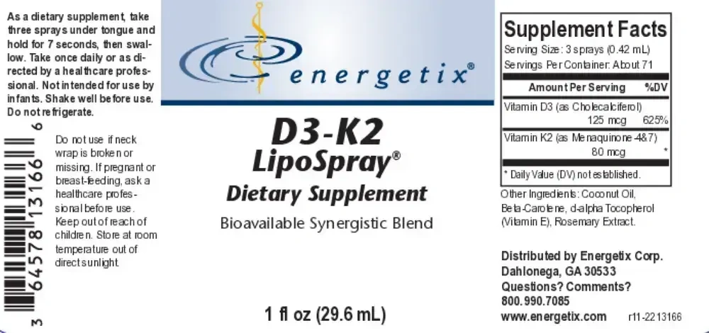 Product image for D3 K2 Lipo Spray.