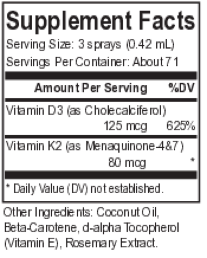 Product image for D3 K2 Lipo Spray.