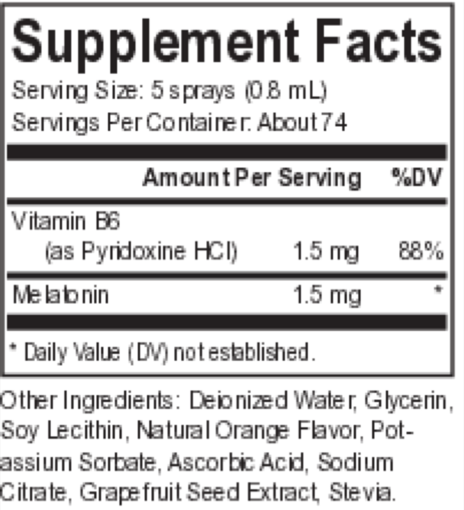 Product image for Melatonin Spray.