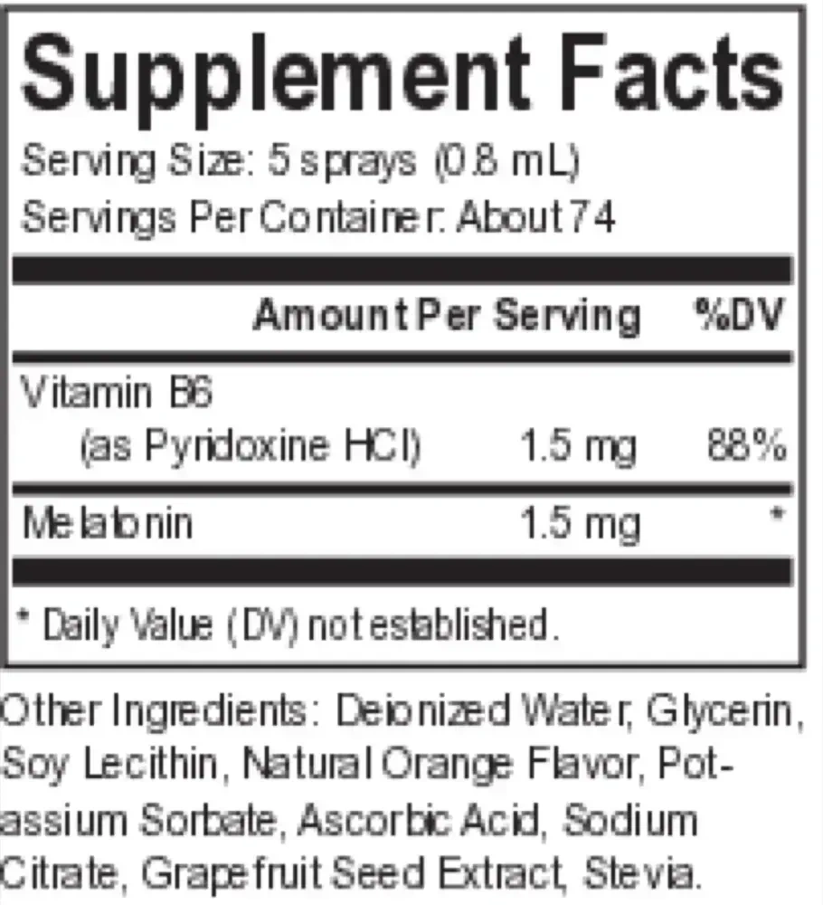 Product image for Melatonin Spray.