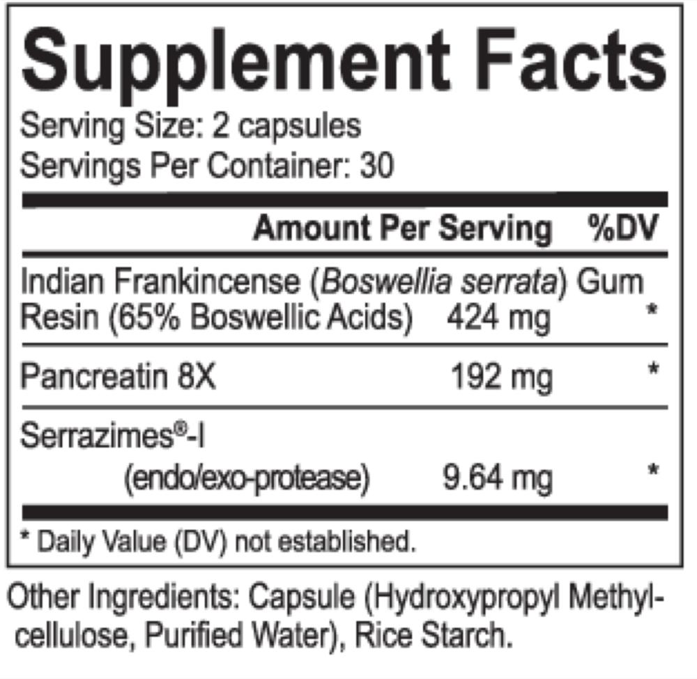 Product image for BoswelliaZyme Complex.