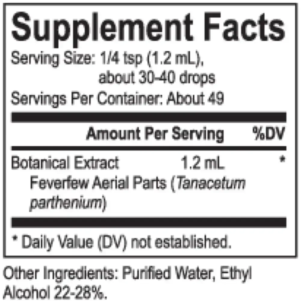Product image for Core Feverfew.