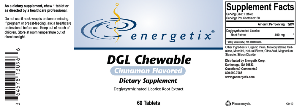 Product image for DGL Chewable.