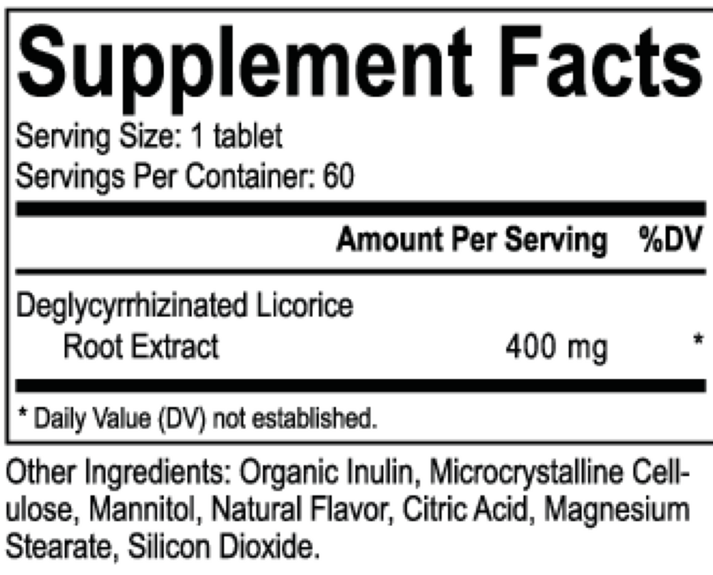 Product image for DGL Chewable.