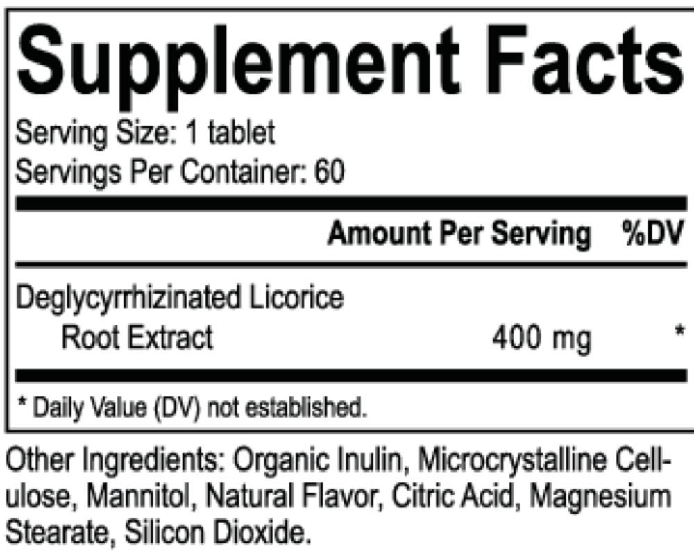 Product image for DGL Chewable.