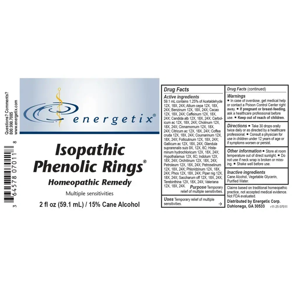 Product image for Isopathic Phenolic Rings.