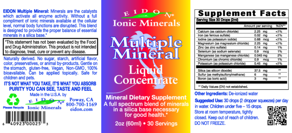 Product image for Multiple Mineral liquid concentrate.