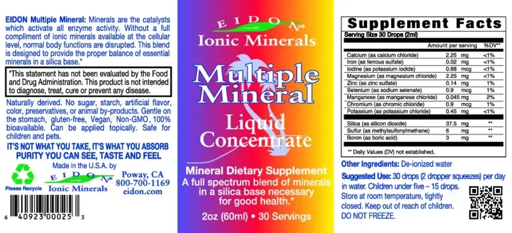 Product image for Multiple Mineral liquid concentrate.