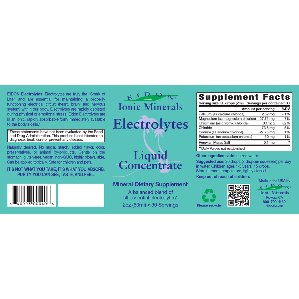 Product image for Electrolytes liquid concentrate.