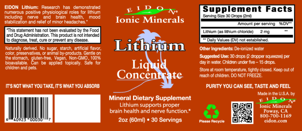 Product image for Lithium liquid concentrate.