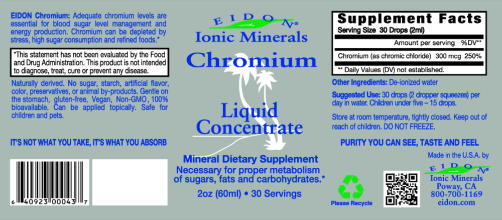 Product image for Eidon Ionic Minerals - Chromium.