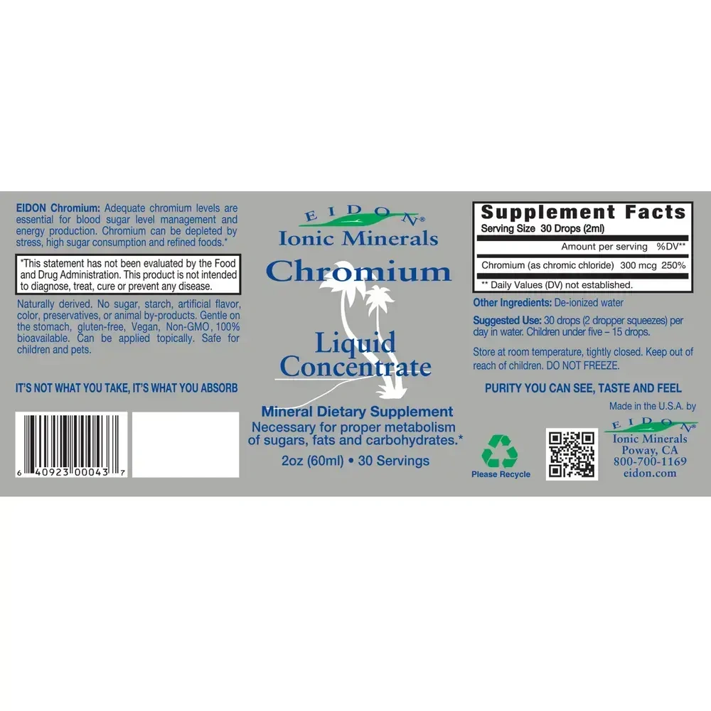 Product image for Eidon Ionic Minerals - Chromium.