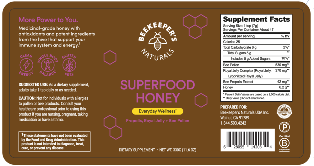 Product image for Superfood Honey.