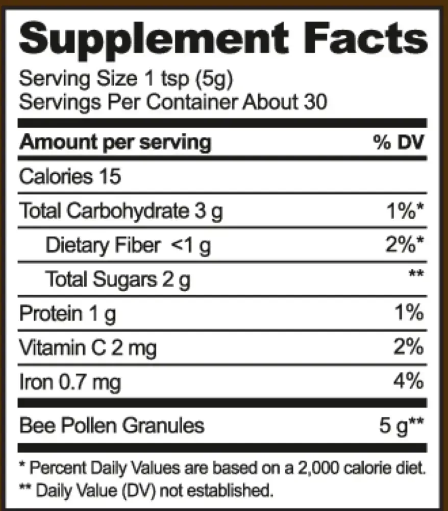 Product image for Bee Pollen.