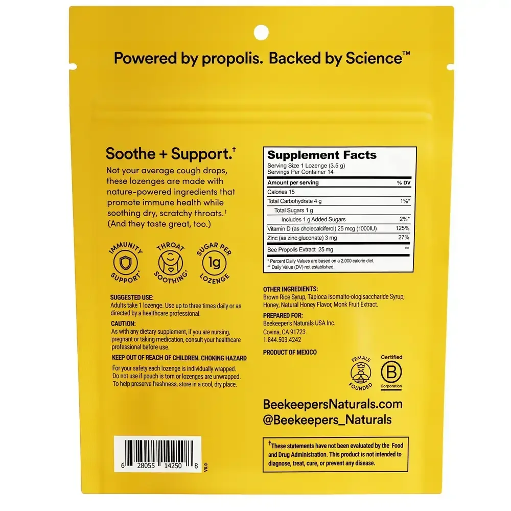 Product image for B. Soothed Honey Lozenges.