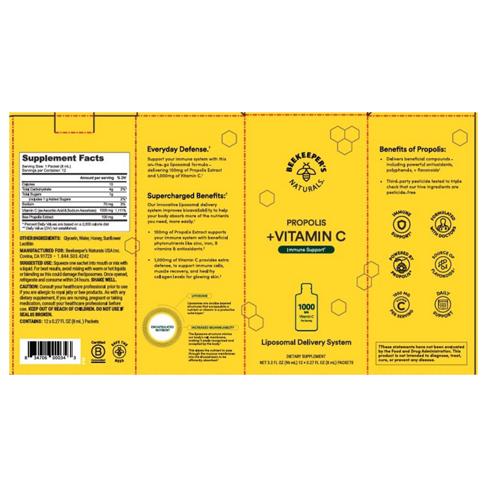 Product image for Liposomal Propolis + Vitamin C.