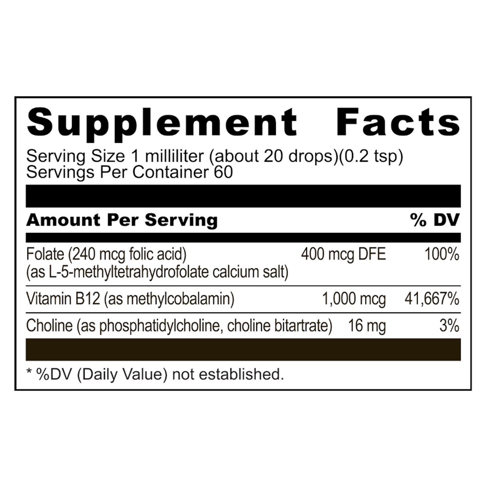 Product image for Liposomal B12/Methylfolate.