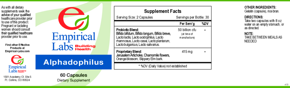 Product image for Alphadophilus 50 Billion.