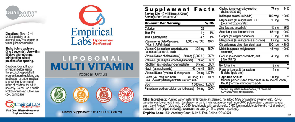 Product image for Liposomal Multivitamin.