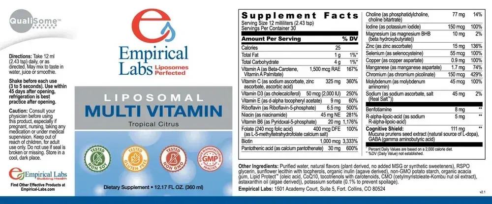 Product image for Liposomal Multivitamin.
