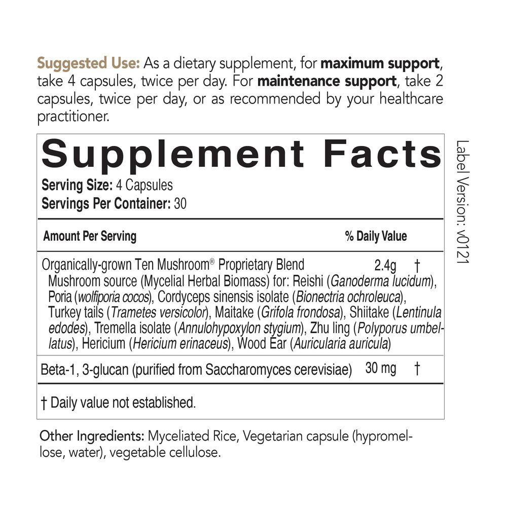 Product image for Ten Mushroom Formula.