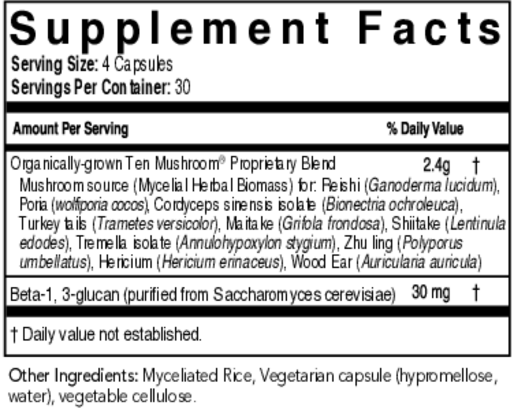 Product image for Ten Mushroom Formula.