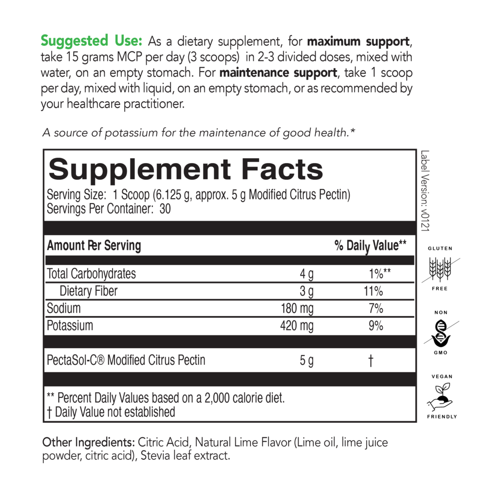 Product image for Pectasol Modified Citrus Pectin, Lime Infusion Powder.