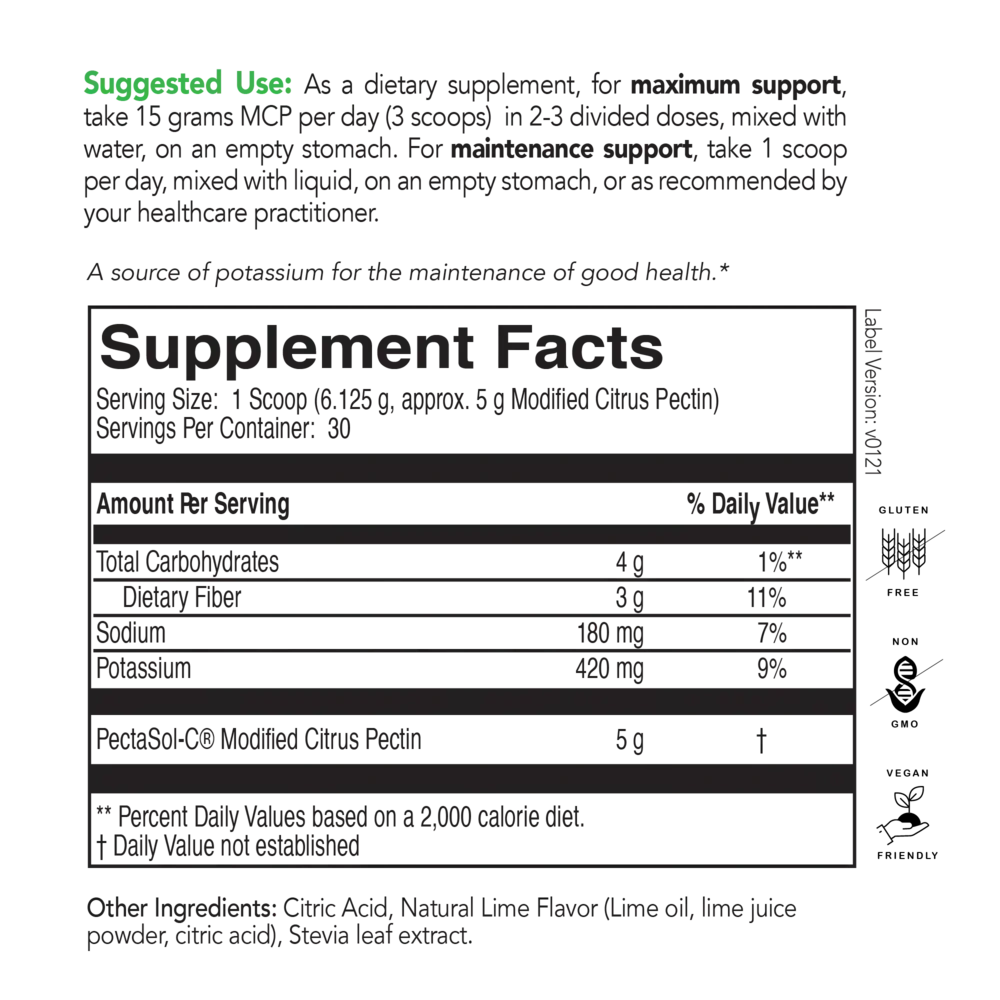 Product image for Pectasol Modified Citrus Pectin, Lime Infusion Powder.