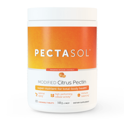 PectaSol-C Modified Citrus Pectin Chewable Tablets - Tangerine Flavor 120 tablets