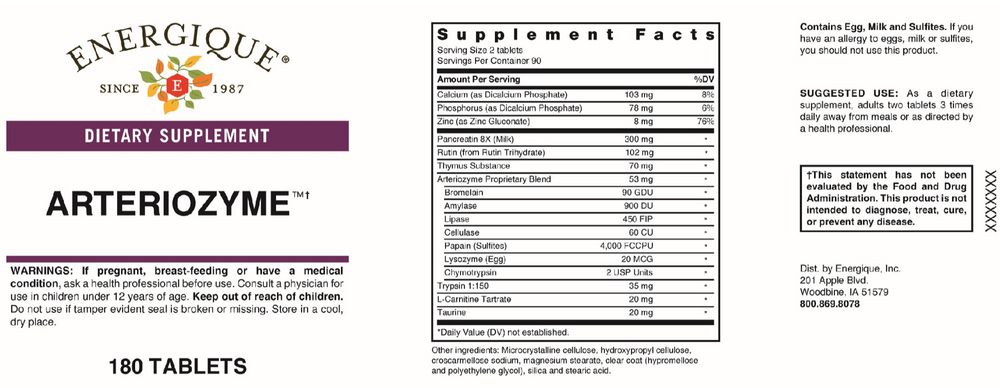 Product image for Arteriozyme.