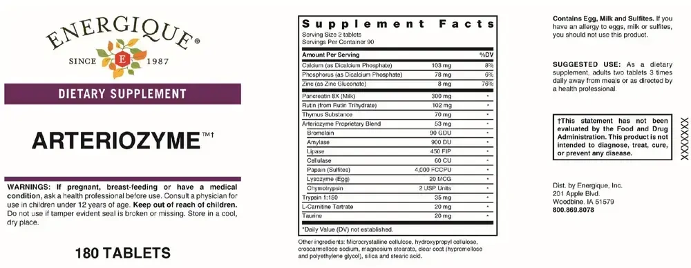 Product image for Arteriozyme.