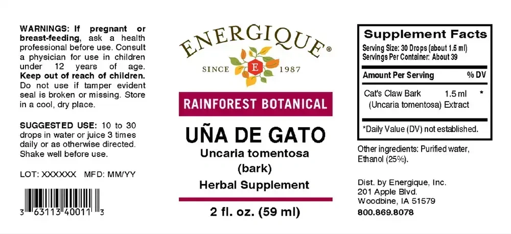 Product image for Una De Gato Liquid.