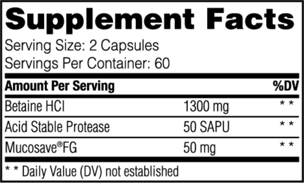 Product image for Betaine HCl.