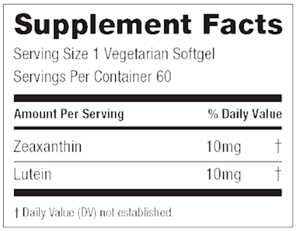 Product image for Zeaxanthin + Lutein.