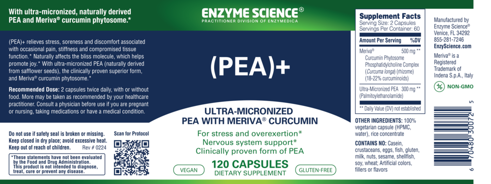 Product image for (PEA)+ With Meriva® Curcumin.