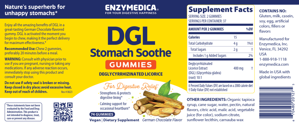 Product image for DGL Stomach Soothe Gummies.