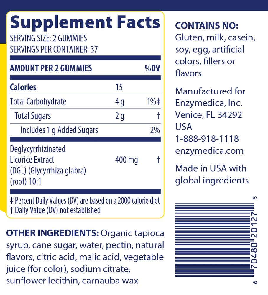 Product image for DGL Stomach Soothe Gummies.