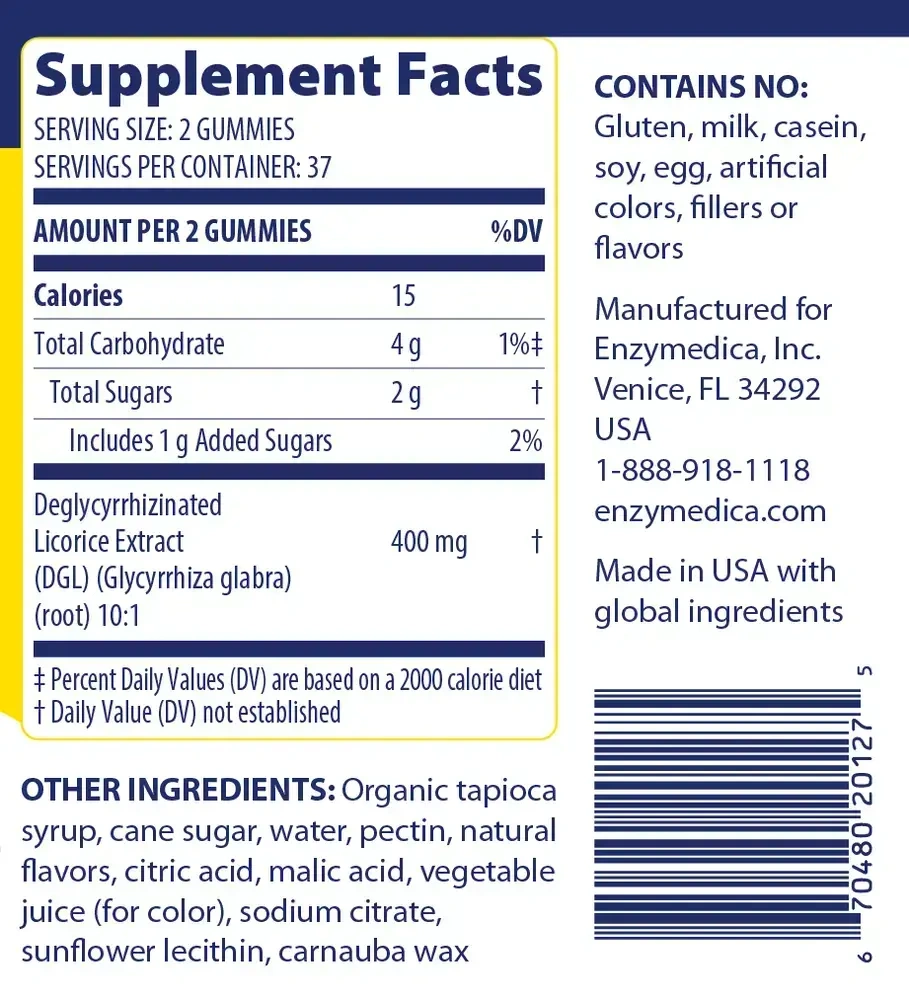 Product image for DGL Stomach Soothe Gummies.