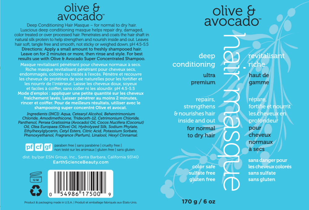 Product image for Olive &amp; Avocado Hair Conditioner&#x2F;Masque.
