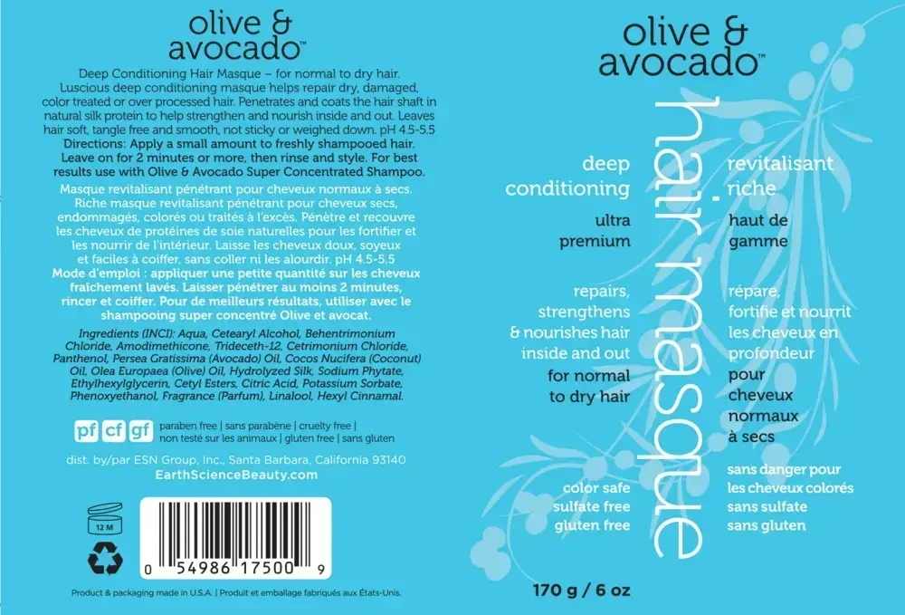 Product image for Olive &amp; Avocado Hair Conditioner/Masque.
