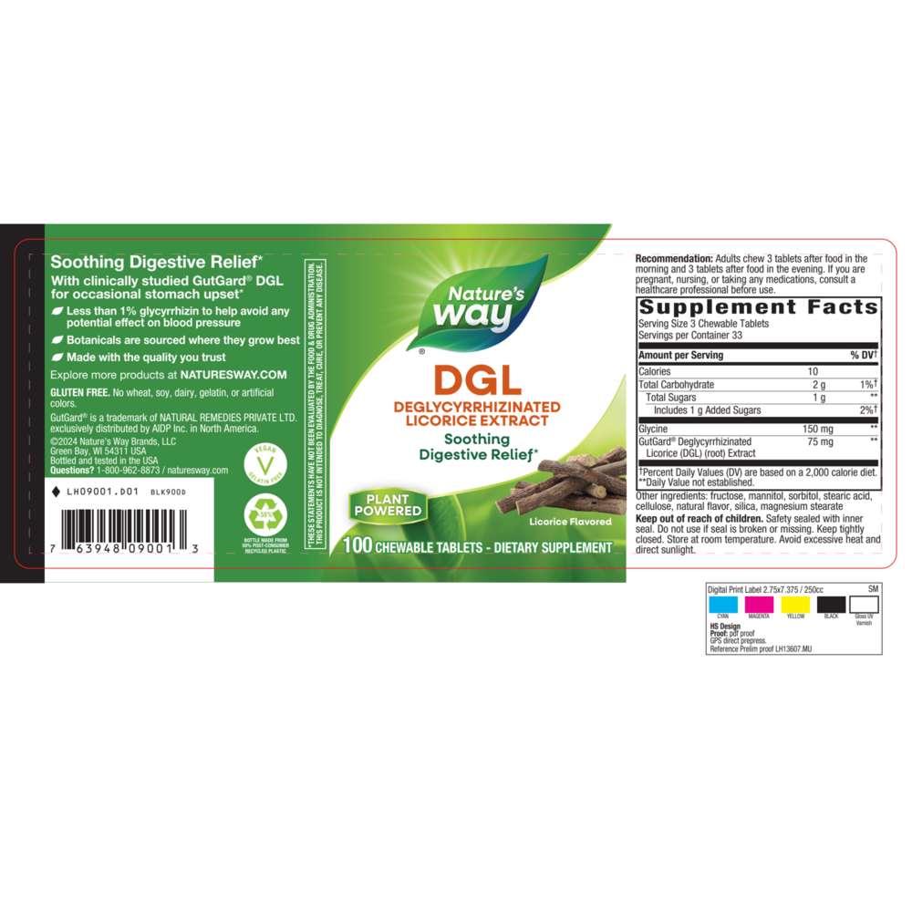 Product image for DGL Chewable.