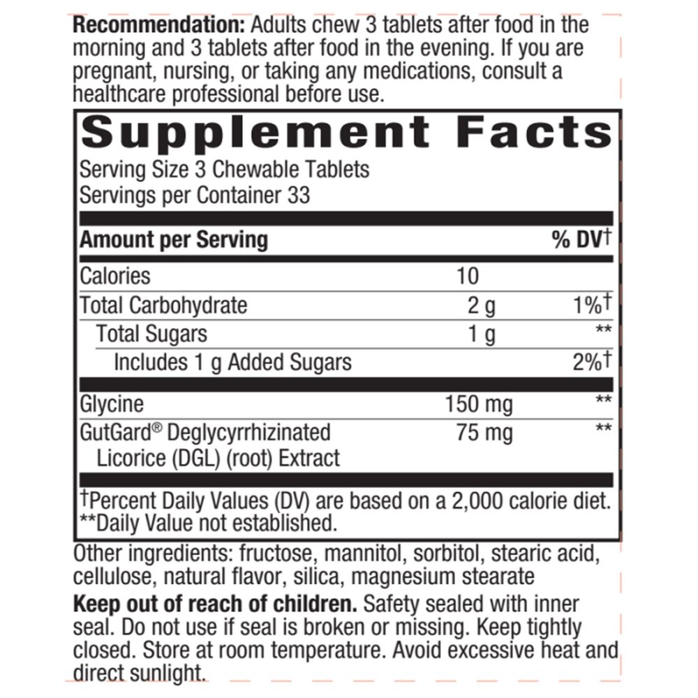 Product image for DGL Chewable.