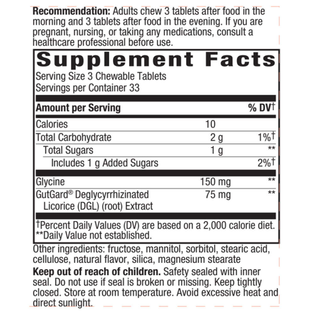 Product image for DGL Chewable.