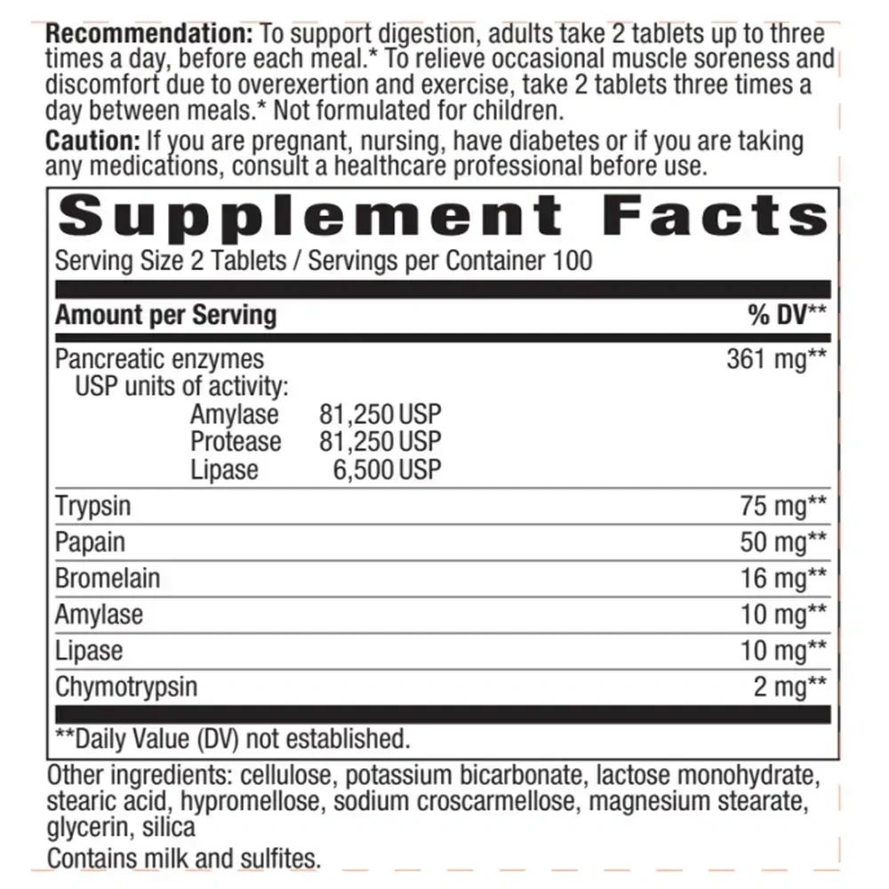 Product image for Mega-Zyme® Pancreatic &amp; Systemic Enzymes.