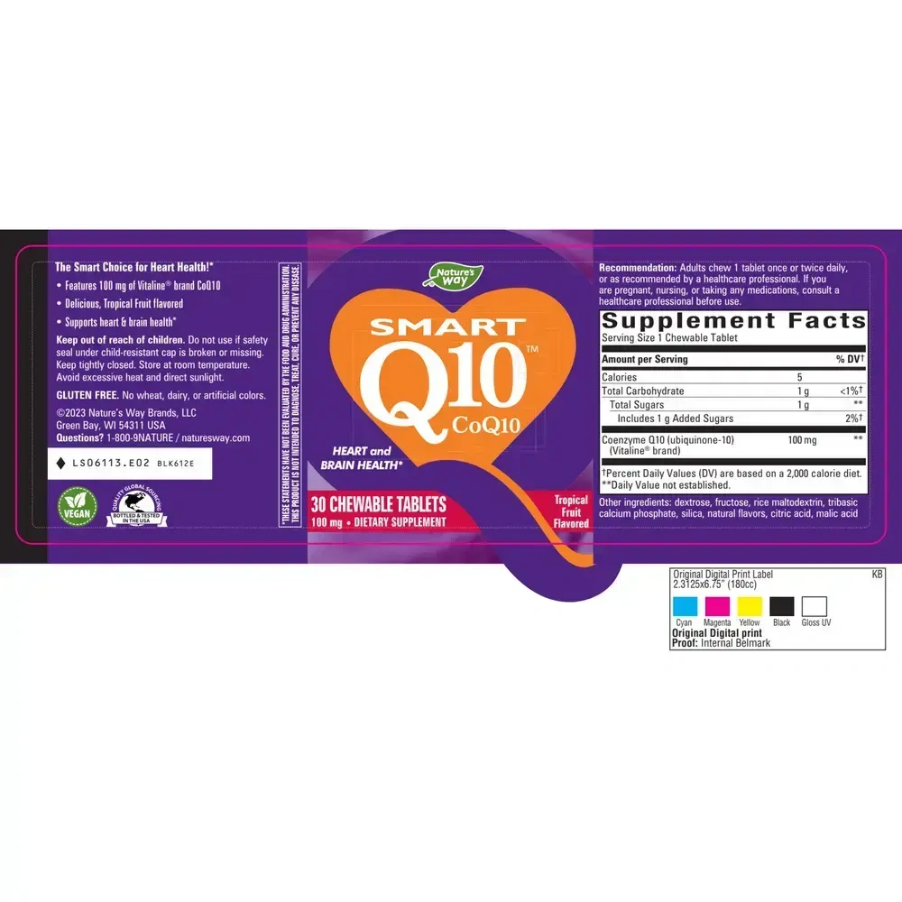 Product image for SMART Q10™ CoQ10 Tropical Fruit 100mg.
