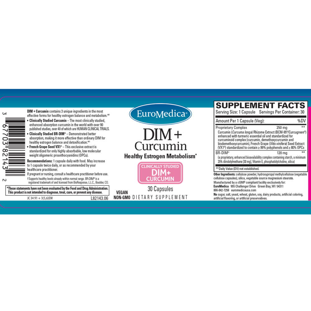 Product image for DIM + Curcumin.