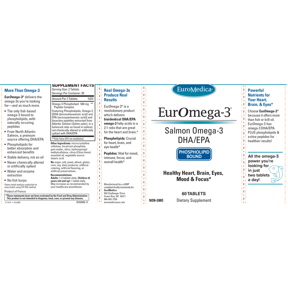 Product image for EurOmega-3® - Omega-3 Plus Phospholipids and Peptides.